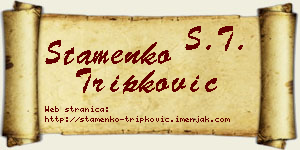 Stamenko Tripković vizit kartica